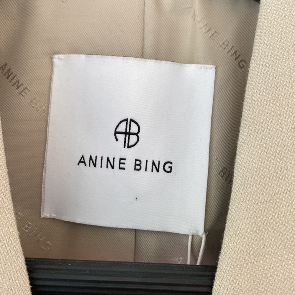 NWT Anine Bing Cream Blazer Modern Minimalist Suit Jacket Oversized - Picture 4 of 8
